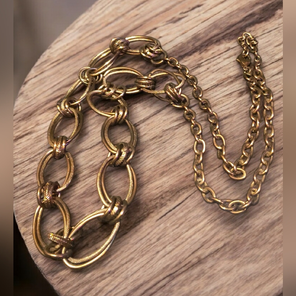 Daisy Fuentes Long Gold Toned Chain Necklace